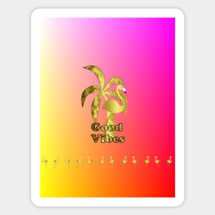 Tropical Summer Flamingo Sticker